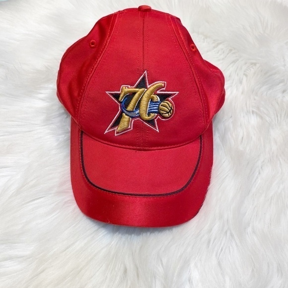 Vintage Nike NBA 76ers Hat Red Basketball - Picture 1 of 8